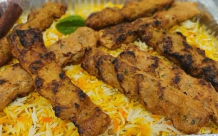 Chicken Shish Kabab Rice Meal (Medium)