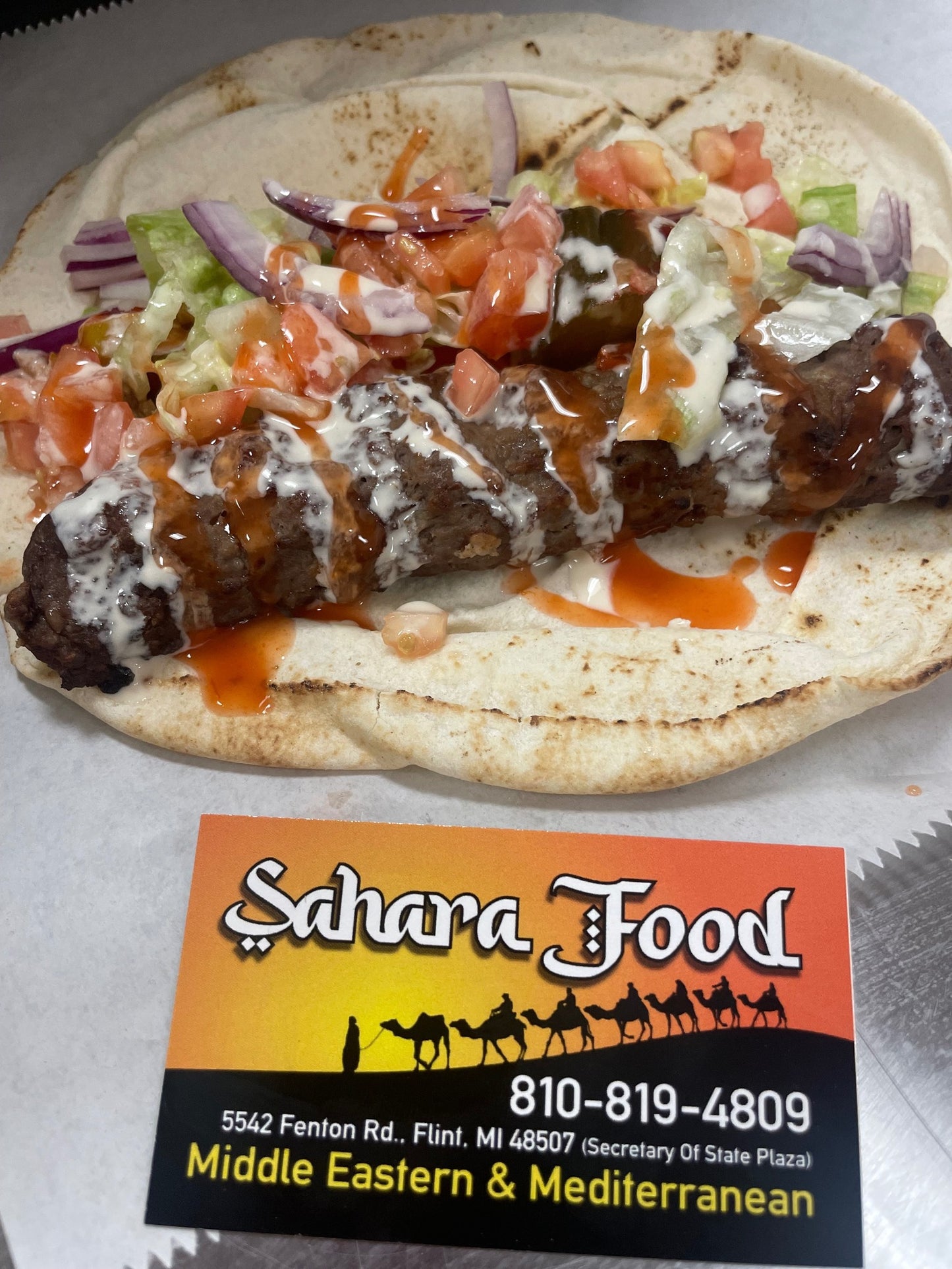 Lamb and Beef Kebab Wrap